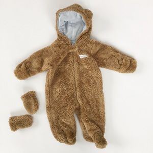 Unisex Bear-Critter Sherpa Footed One Piece
